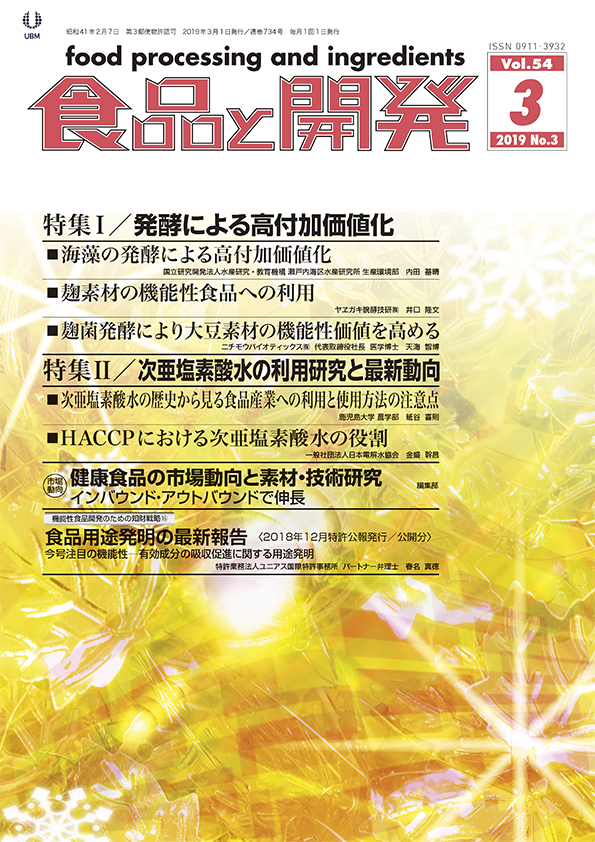 雑誌広告/食品開発専門誌　食品と開発へ広告掲載